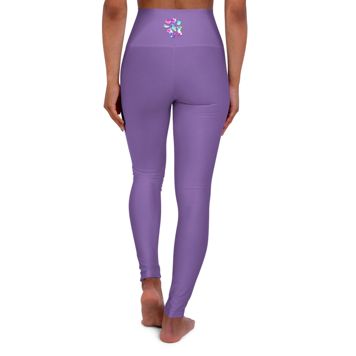 Paw-N-Star High Waisted Light Purple Yoga Leggings