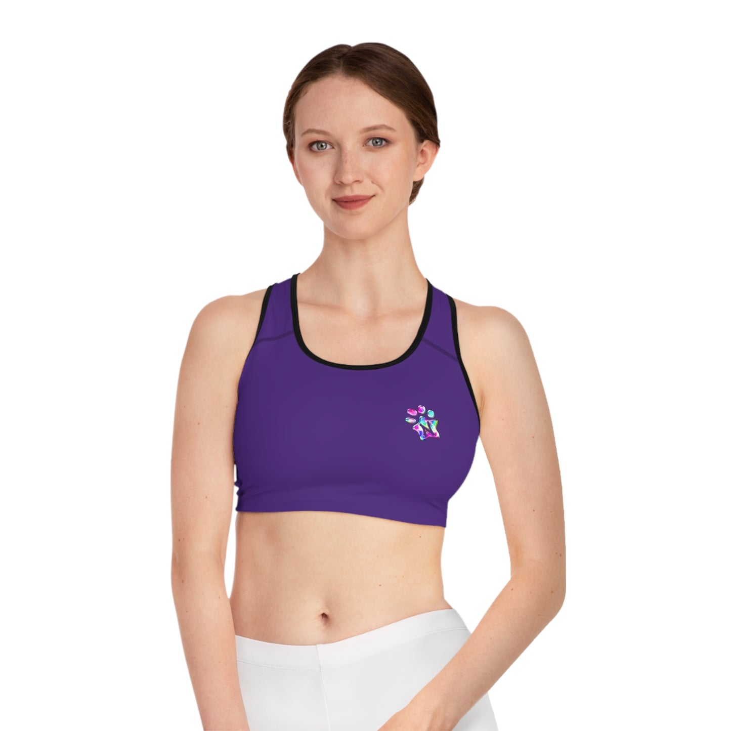 Paw-N-Star Sports Bra Purple