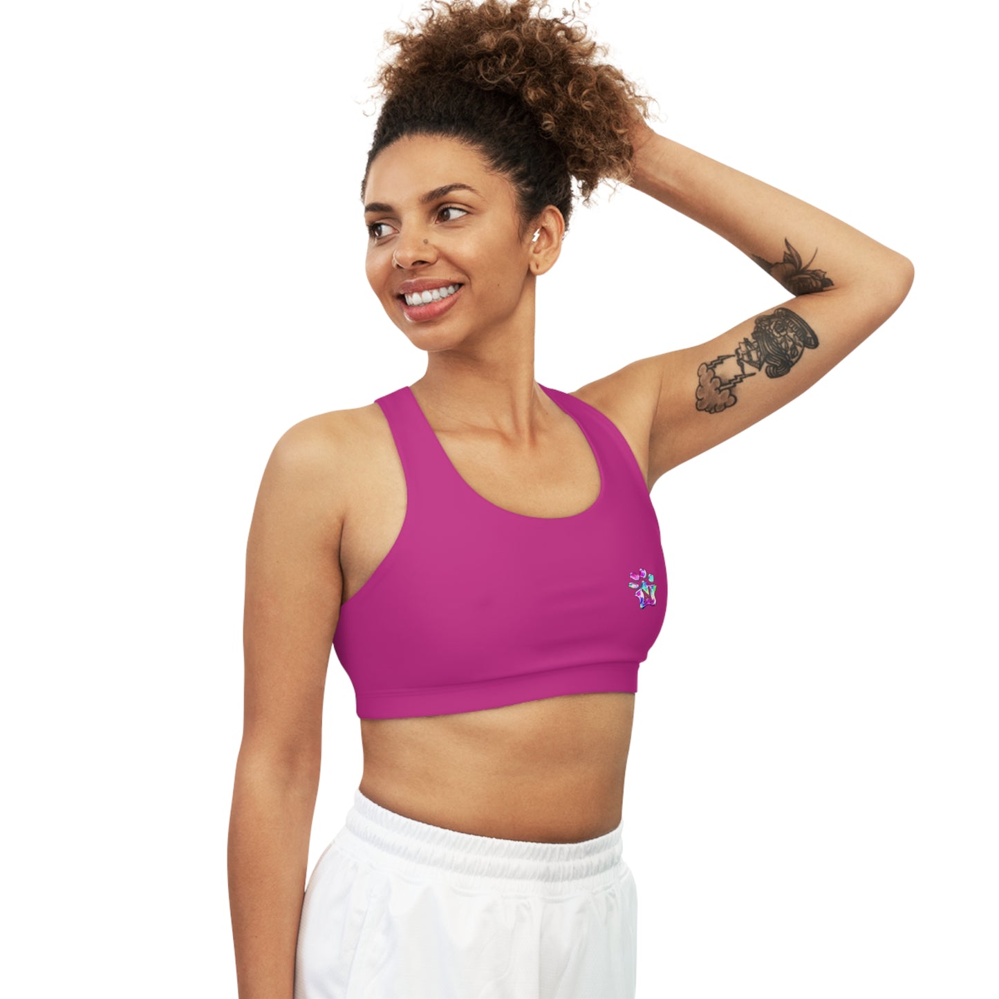 Paw-N-Star Seamless Sports Bra Pink