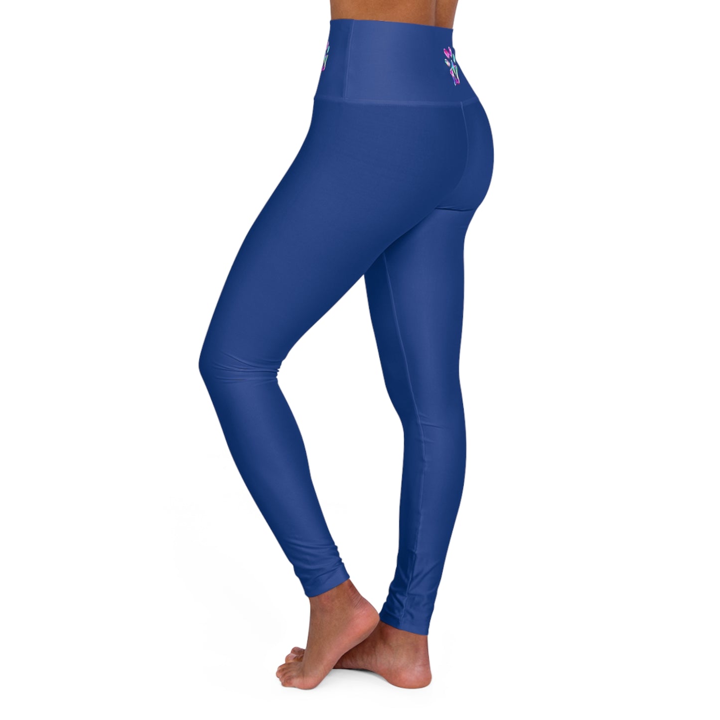 Paw-N-Star High Waisted Blue Yoga Leggings