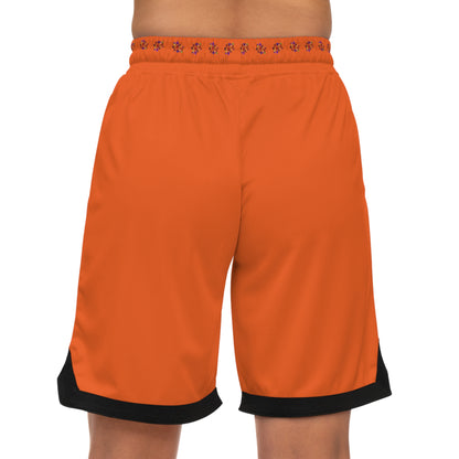 Paw-N-Star Basketball Rib Shorts Orange