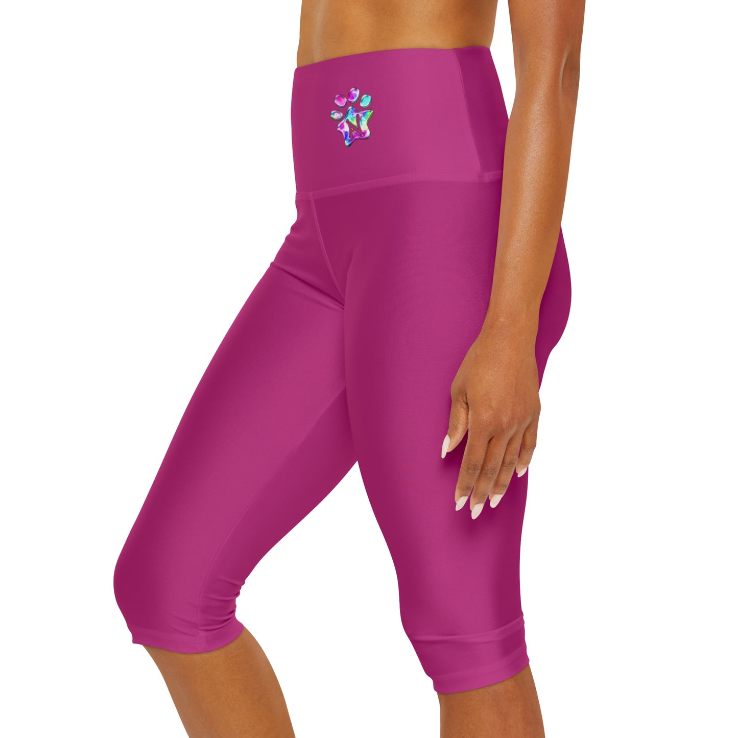 Paw-N-Star Yoga Capri Leggings Pink