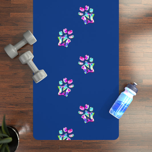 Paw-N-Star Rubber Yoga Mat Blue